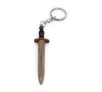 Onwomania Wooden Key Chain Sword Weapon Combat Sting Weapon Knight Medieval Pendant Charm