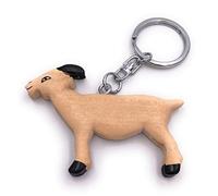 Onwomania Wooden keychain goat mountain goat goat ibex goat pendant charm