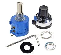 Onwon 100 Ohm Resistor 10 Turn Potentiometer 2W Wirewound Multi-Turn Adjustable Precision Potentiometer with 10 Turn Counting Dial Rotary Knob 6mm Shaft (100 Ohm)