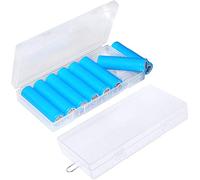Onwon 2 Pack 8 Cell 18650 Plastic Battery Storage Case with Hook Holder Waterproof Transparent Clear Hard Plastic Battery Box Organizer for 8 x 18650 Size Batteries