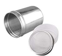 Onwon Powder Sugar Shaker with Lid - Stainless Steel Fine Mesh Shaker Cinnamon Icing Sugar Powder Cocoa Flour Chocolate Coffee Sifter Sprinkler Dredgers for Coffee Cappuccino Latte