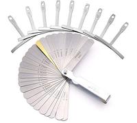 Onwon Set of 9 Understring Radius Gauges, 32 Blades Feeler Gauge - Stainless Steel, Luthier Tools for Guitar and Bass Bridge Saddle Adjustments