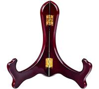 Onwon Wooden Easel Mahogany Finish Display Stand Plate Holder Picture Frame Folding Display Stand (7 inches)