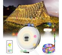 ONXE Camping String Lights Reel 19FT/6M, APP Control Outdoor String Lights with 8 Lighting Modes,Type-C Charging - Waterproof Portable Camping Lights Outdoor, Indoor, Home, RV, Garden, Patio
