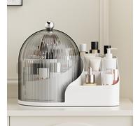 ONXE Makeup Organizer with Drawers,Large Capacity Perfume Organizer,Vanity,Bathroom,Bedroom Countertop Storage for Cosmetics, Perfume, Brushes, Eyeshadow, Skincare,Lipstick, Nail Polish (White-Large)