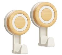 ONXE Suction Cup Hooks 2 Packs, Suction Shower Hook Wall Waterproof, No Drill Towel Hook for Bathrooms, Kitchen, Glass, Door, Windows, Reusable&Removable Wall Hangers for Loofah, Robe, Towel
