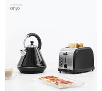 (Onxy/Metallic Black) SQ Professional Gems 1.8L Kettle & 2 Slice Toaster