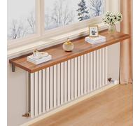 Onxyrbyte Radiator Shelves,Wooden Radiator Shelf,Over Radiator Shelf Above Radiator,Floating Wooden Wall-Mounted Radiator Rack,Extra Wide Countertop,for Home Kitchen Living Room Bedroom