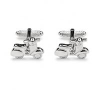 Onyx Art CK386 Scooter Cufflinks for Men - Rhodium Plated Novelty Gift Cuff Links in Premier Life Gift Box