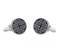 Onyx - Art Cufflinks - Celtic Knot Design Cufflinks Presented in an Onyx Art Cufflink Box, One Size, Silver