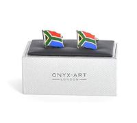 Onyx - Art Cufflinks - South Africa Flag - South African Flying Flag