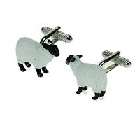 Onyx Art London Black & White Sheep Farmer Farming Mens Cufflinks