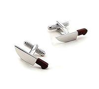 Onyx Art Metal Chef's cutting Knife Cufflink's in gift box - CK896