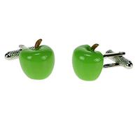 Onyx Art - Novelty Cufflinks In A Presentation Box - Green Apple - CK440