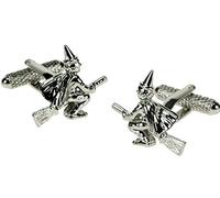 Onyx Art Of London Witch on Broomstick Cufflinks