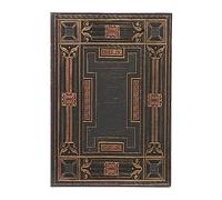 Paperblanks Midi Unlined Hardback Journal Onyx (Asterales) – Elastic Band Closure
