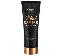 Onyx Black Caviar Sunbed Bronzer Cream for Deep Even Tan 200 ml | Deep Streak-Free Bronze, Fast-Absorbing Bronzing Lotion, Vegan Formula, Hydrating Oils & Vitamin E, Indoor & Outdoor Tanning