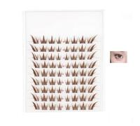 Onyx Black Eyelash Clusters 100 PCS Dramatic Flutter Volume Style Effect Wispy Natural Look Individual Lashes Ready Lightweight Application Enhances for Daily Makeup Appearance