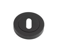 ONYX DESIGN Keyhole Escutcheon on Matt Black Keyhole Cover on Matt Black for Internal Doors for Security and Protection from Key Damage