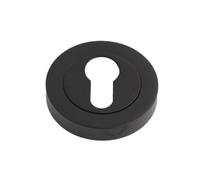 ONYX DESIGN Keyhole Euro Escutcheon on Matt Black Keyhole Cover on Matt Black for Internal Doors for Security and Protection from Key Damage