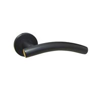 ONYX DESIGN Kurva Lever on Rose Door Handle in Matt Black for Internal Doors