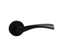 ONYX DESIGN Twirl Lever on Rose Door Handle in Matt Black Finish for Internal Doors