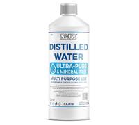 ONYX Distilled Water 1L - 100% Ultra Pure Water - For Labs, Irons, Humidifiers, Cleaning, Engines and more - Distilled in UK 1 Litre (1000ml)