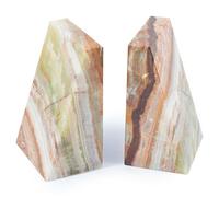 Onyx Marble Wedge Bookends
