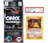ONYX PSA Slab Sleeves - Graded Card Sleeves, PSA Perfect Fit Clear Cards Sleeves, Card Protector Sleeves, Exact Fit Plastic Trading Bags, Cover Guard Saver Holder Sleeve Grading Baseball, Sports, MTG