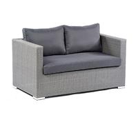 onyx rattan outdoor 2 seater sofa in grey