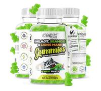 Onyx Sea Moss, Shilajit, Lion's Mane Complex 60 Gummies Vitamin D3 & C - 5 in 1 Natural Energy, Focus, Immunity and Gut Health Support Wellness Supplement