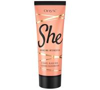 Onyx SHE Sunbed Bronzing Accelerator for Women - Indoor Tanning Cream with Bronzer - Anti-Cellulite Fast-Absorbing Formula, Long-Lasting Glow | 200 ml