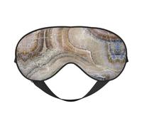 Onyx Stone Pale Blue Double Sided Sleep Mask, Adjustable Blackout, Silk-Like Eye Mask for Sleeping,Travel, Soft, Breathable, Lightweight Comfortable Blindfold