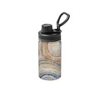 Onyx Stone Pale Blue Print 12 Oz Insulated Double Walled Stainless Steel Metal Water Bottle for Cold Hot Drink