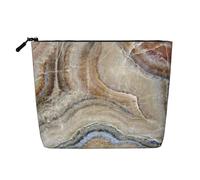 Onyx Stone Pale Blue Print Makeup Bag, Toiletry Organizer,One Pack for Multiple Daily Uses, Business Trip Companion