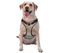 Onyx Stone Pale Blue Print,Pet Harness,Adjustable Reflective Dog Harness,Pet Leash Vest,L