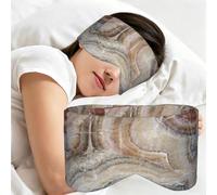 Onyx Stone Pale Blue Print, Sleep Mask for Home Travel, Full Eye Covers Light Blocking Eye Mask Sleep Eye and Ear Muffs