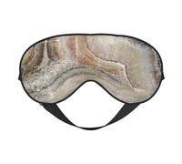 Onyx Stone Pale Blue Printing All-Occasion Sleep Eye Mask with Double Sides Adjustable Strap Perfect for Shifts & Travel