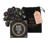 Onyx Viking Rune Stones (Pack of 25) Something Different Black One Size