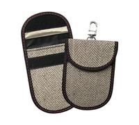 Onyxify 2 pcs Faraday Pouch for Car Keys Signal Blocker Pouch, Isolating with Hanging Hook Change Slot Shielding Key Fob Protector Pouch Grey & Black(grey)