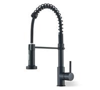 Black Kitchen Taps Kitchen Sink Mixer tap with Solid Brass Commercial Single Handle