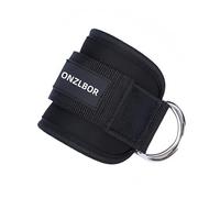 ONZLBOR Ankle Straps for Cable Machine, Premium Padded Glute Kickback Strap for Hip Abduction, Booty Workouts Gym Attachment for Men & Women (Black)