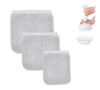 ONZLBOR Cheese Cloths for Straining, Reusable Straining Bag, 100 Mesh Fine Screen for Straining Soy Milk, Wine, Tofu Pudding, Juice, 3 Sizes (S, M, L), Set of 3