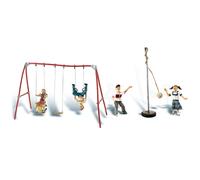 Woodland Scenics Playground Fun (Swing Set, Tetherball & 5 Figures)