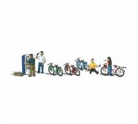 Woodland Scenics A1904 Bicycle Buddies Figures Set (Pk10) HO Gauge
