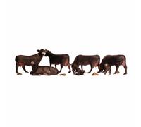 OO/HO Gauge Black Angus Cows (11) Woodland scenics A1955