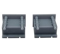 OO/HO Gauge Hydraulic Buffer Stops (x2) | Resin Model Railway Accessories | Unpainted & Customisable Railway Track Ends
