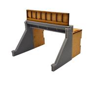 OO/HO Gauge Iron Bridge - One Side/Single Track - Model Railway Structure - 126 x 110 x 105mm - Unassembled Kit