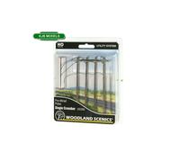 OO / HO Gauge Woodland Scenics Wired Telegraph Electricity Poles -Choose From 3