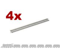OO/HO Setrack Quad Straight Tracks Peco ST-204 with code 100 nickel silver rail